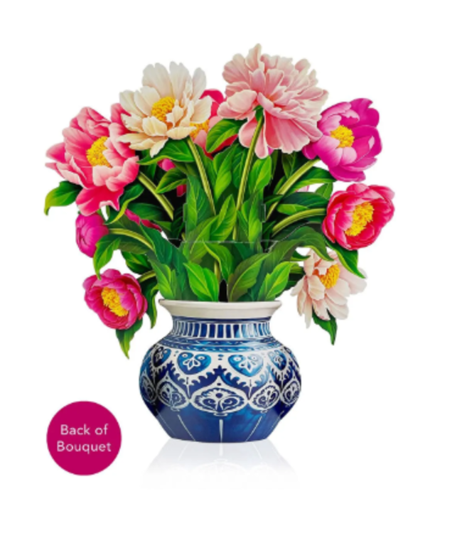 Fresh Cut Paper Peony Paradise Pop Up Flower Bouquet