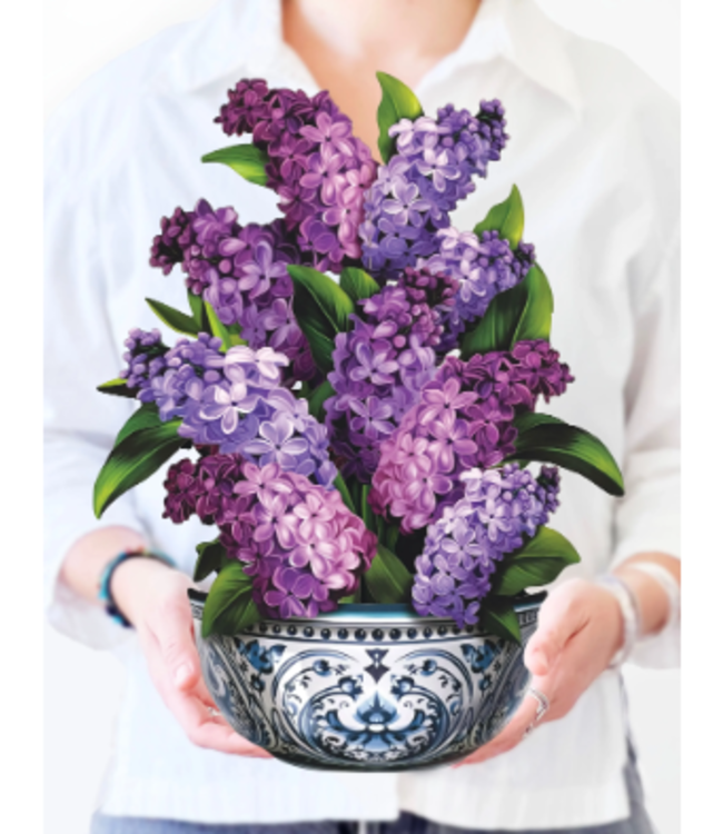 Fresh Cut Paper Garden Lilacs Pop Up Flower Bouquet
