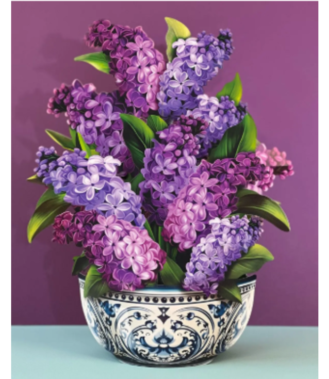 Fresh Cut Paper Garden Lilacs Pop Up Flower Bouquet