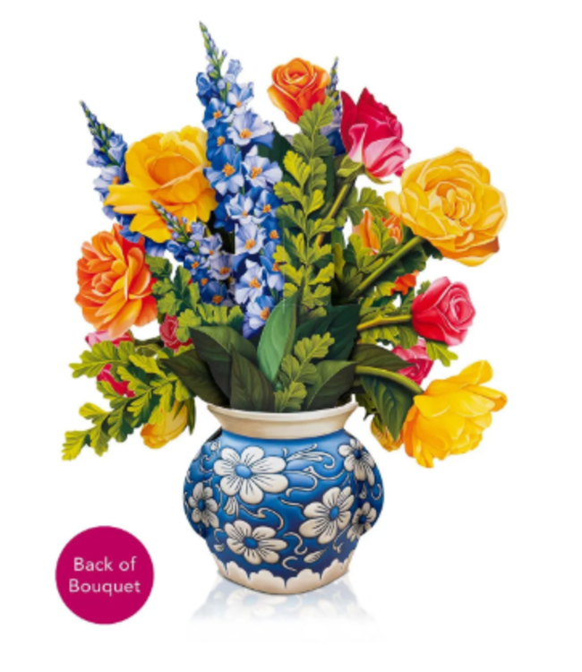 Fresh Cut Paper Sorbet Roses Pop Up Flower Bouquet