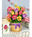 Fresh Cut Paper Festive Tulips Pop Up Flower Bouquet