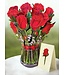 Fresh Cut Paper Red Roses Pop Up Flower Bouquet
