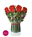 Fresh Cut Paper Red Roses Pop Up Flower Bouquet