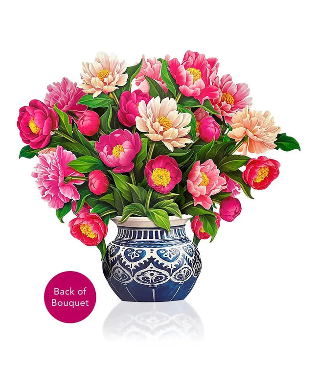 Fresh Cut Paper Grande Peony Paradise Mother's Day Pop Up Flower Bouquet