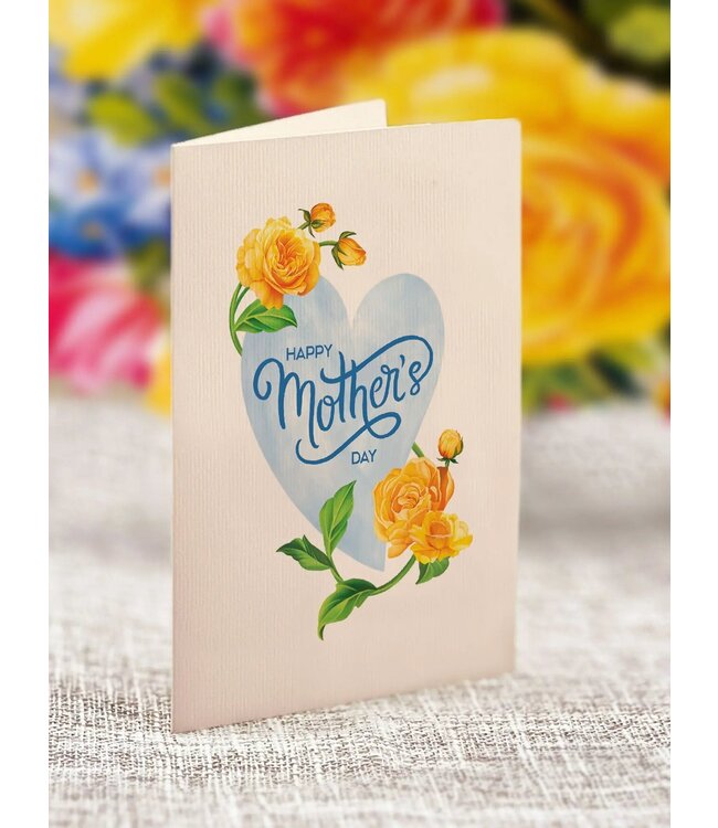 Fresh Cut Paper Grande Sorbet Roses Mother's Day Pop Up Flower Bouquet