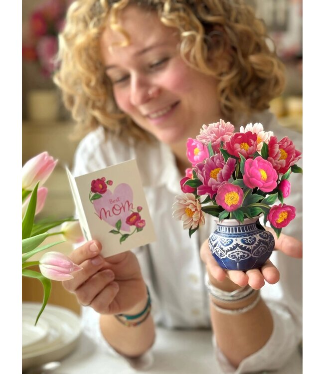 Fresh Cut Paper Mini Mother's Day Peony Paradise Pop-Up Card
