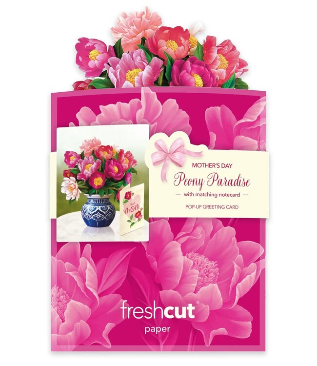 Fresh Cut Paper Mini Mother's Day Peony Paradise Pop-Up Card