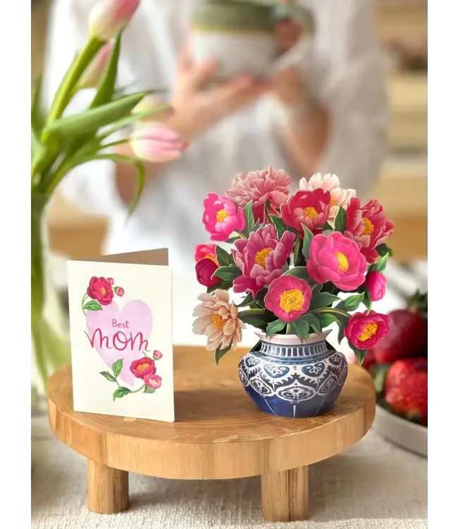 Fresh Cut Paper Mini Mother's Day Peony Paradise Pop-Up Card