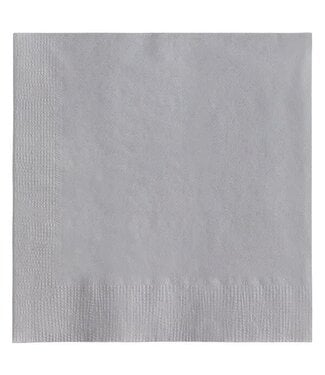 Silver Beverage Napkins-50 Count