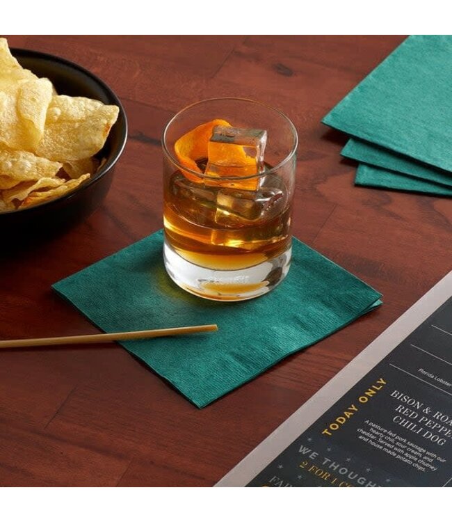 Creative Converting Hunter Green Beverage Napkins-50 Count