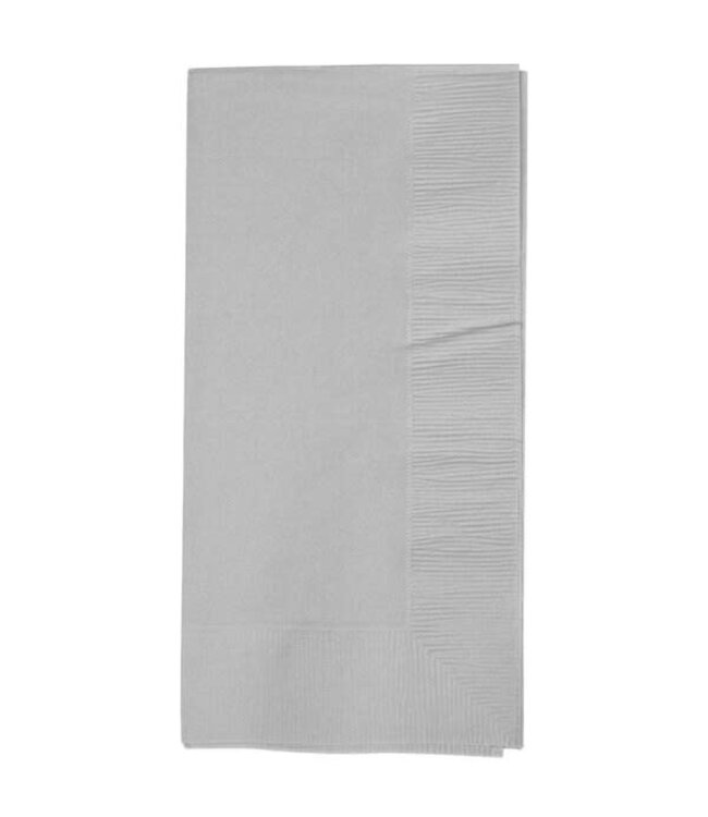 Shimmering Silver Dinner Napkins-50 Count