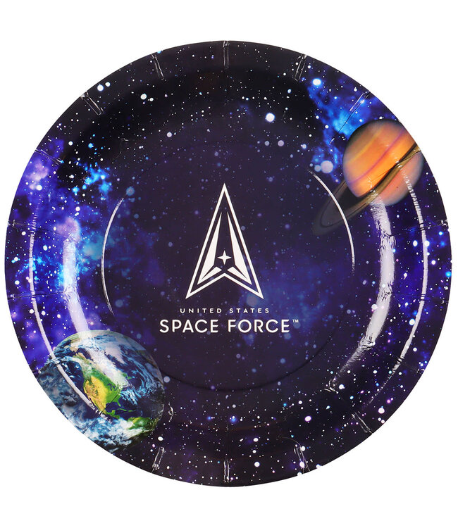 HAVERCAMP PRODUCTS US Space Force – Plates Round 9in, 8-pack
