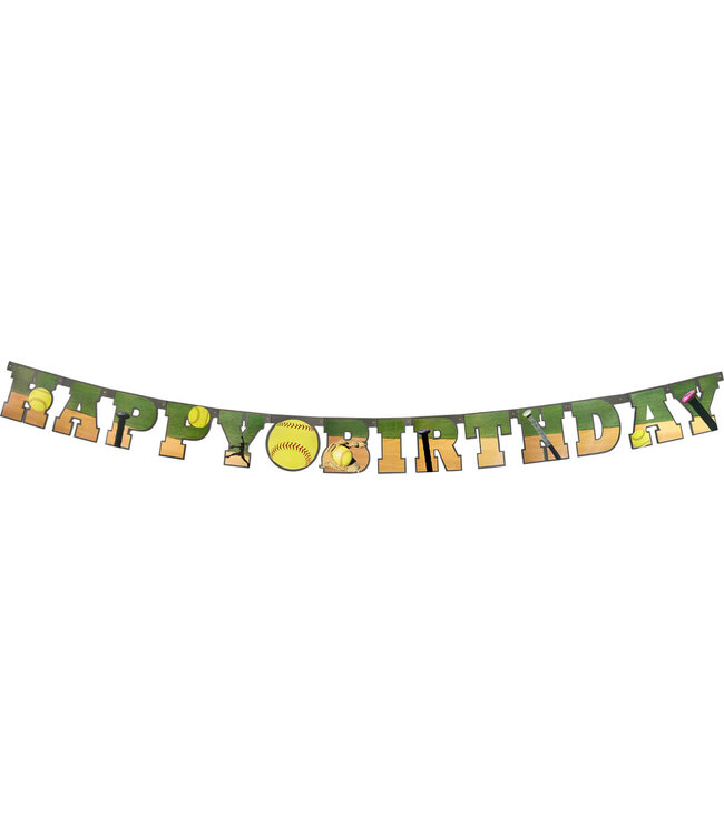 HAVERCAMP PRODUCTS Girl’s Fastpitch – Happy Birthday Banner