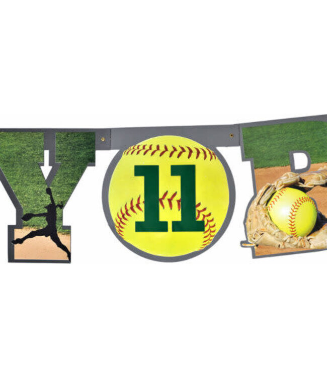 HAVERCAMP PRODUCTS Girl’s Fastpitch – Happy Birthday Banner