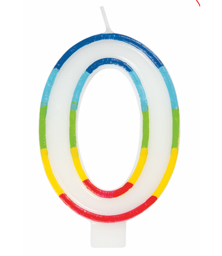 UNIQUE INDUSTRIES INC Rainbow Border Number Birthday Candle