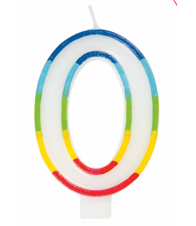 UNIQUE INDUSTRIES INC Rainbow Border Number Birthday Candle
