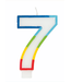 UNIQUE INDUSTRIES INC Rainbow Border Number Birthday Candle