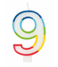 UNIQUE INDUSTRIES INC Rainbow Border Number Birthday Candle