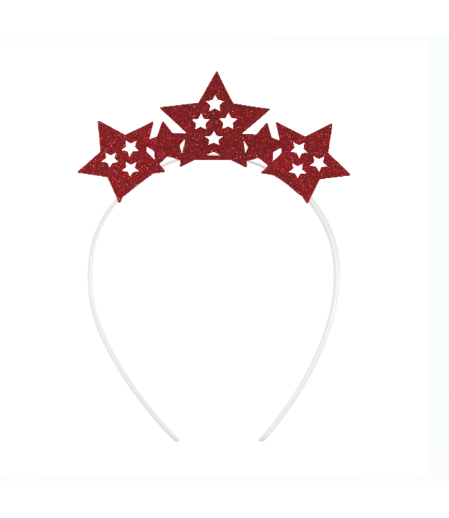 UNIQUE INDUSTRIES INC Star Party Glitter Headbands Patriotic 4th of July 3 Pack