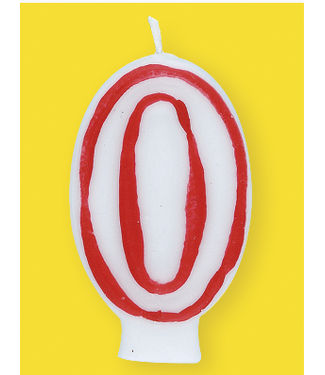 UNIQUE INDUSTRIES INC Number Candle With Red Outline