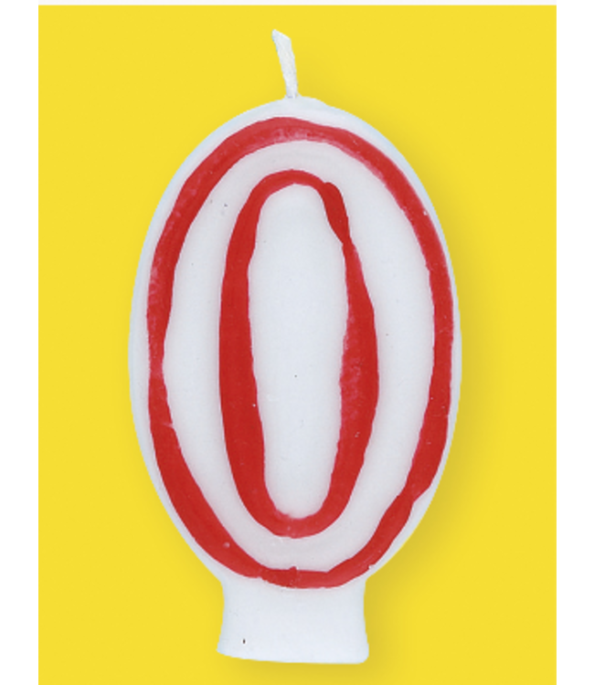 UNIQUE INDUSTRIES INC Number Candle With Red Outline