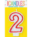 UNIQUE INDUSTRIES INC Number Candle With Red Outline