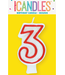 UNIQUE INDUSTRIES INC Number Candle With Red Outline