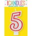 UNIQUE INDUSTRIES INC Number Candle With Red Outline