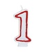 UNIQUE INDUSTRIES INC Number Candle With Red Outline