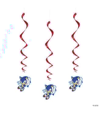 Unique Industries 26" Sonic the Hedgehog™ Hanging Swirl Decorations - 3 Pc.