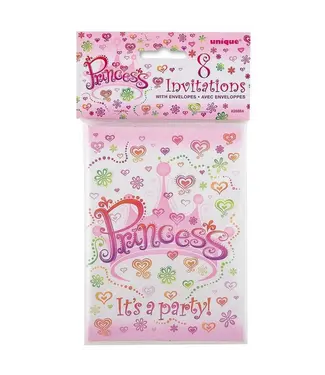 UNIQUE INDUSTRIES INC Princess Diva Invitations (Pack of 8)