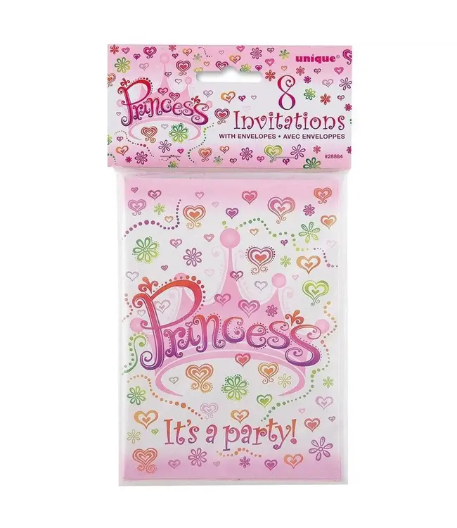 UNIQUE INDUSTRIES INC Princess Diva Invitations (Pack of 8)