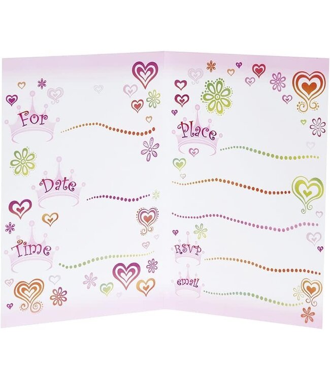 UNIQUE INDUSTRIES INC Princess Diva Invitations (Pack of 8)