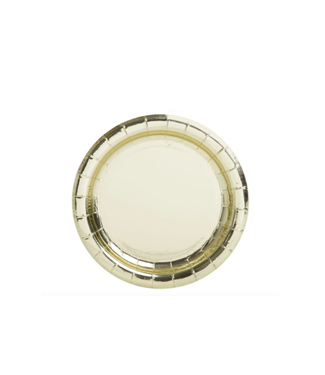UNIQUE INDUSTRIES INC Gold  Foil Paper Plates, 7 inch, 8 Count
