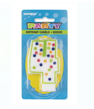 UNIQUE INDUSTRIES INC Numeral Polka Dot Birthday Candles
