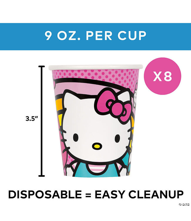9 oz. Hello Kitty & Friends Party Disposable Paper Cups – 8 Ct.