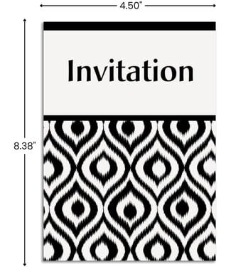 UNIQUE INDUSTRIES INC Moroccan Ikat Party Invitations -8 Count