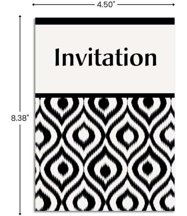 UNIQUE INDUSTRIES INC Moroccan Ikat Party Invitations -8 Count
