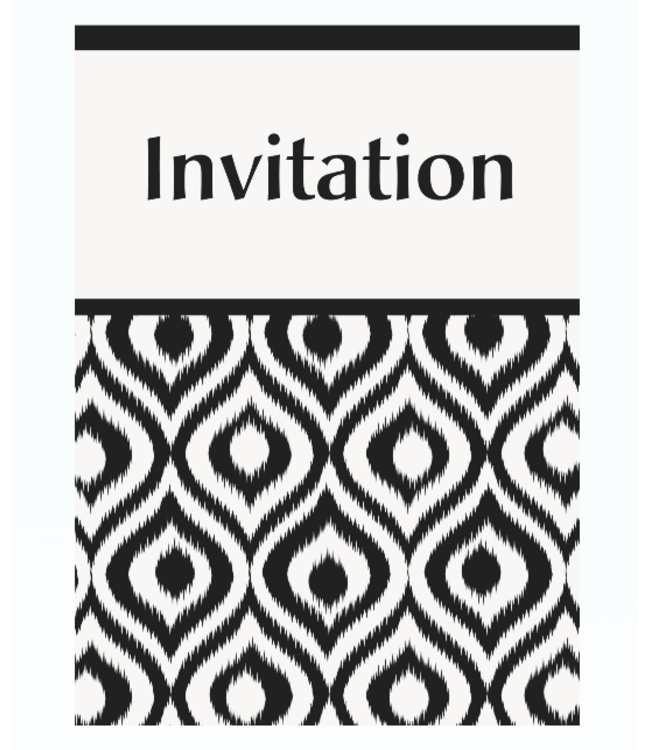 UNIQUE INDUSTRIES INC Moroccan Ikat Party Invitations -8 Count