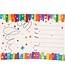 UNIQUE INDUSTRIES INC Multicolor Rainbow Ribbons Invitations -8 Count