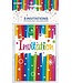 UNIQUE INDUSTRIES INC Multicolor Rainbow Ribbons Invitations -8 Count