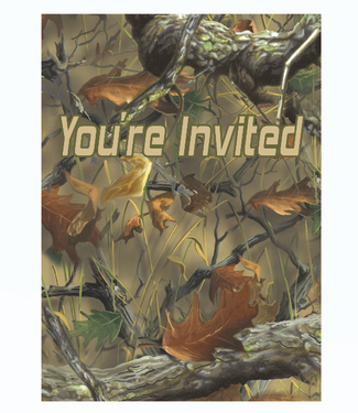 UNIQUE INDUSTRIES INC Hunting Camo Invitations, 8-Count