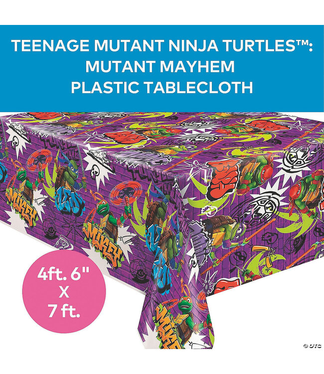 UNIQUE INDUSTRIES INC 54" x 84" Teenage Mutant Ninja Turtles™: Mutant Mayhem Plastic Tablecloth