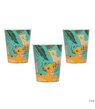 Unique Industries 9 oz. Disney's The Lion King Simba, Nala & Timon Disposable Paper Cups - 8 Pc