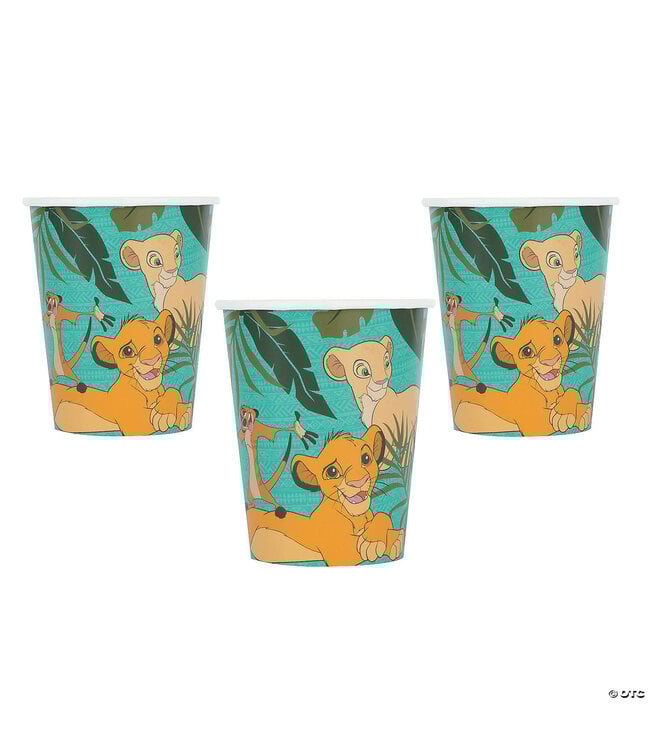 UNIQUE INDUSTRIES INC 9 oz. Disney's The Lion King Simba, Nala & Timon Disposable Paper Cups - 8 Pc