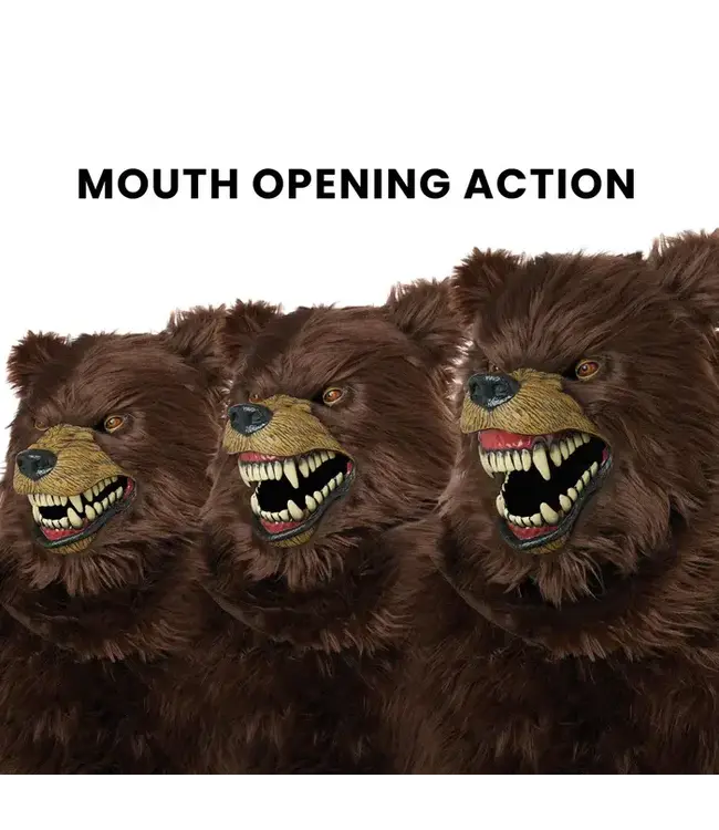 CALIFORNIA COSTUMES Grizzly Bear Deluxe Adult Ani-Motion Costume Mask