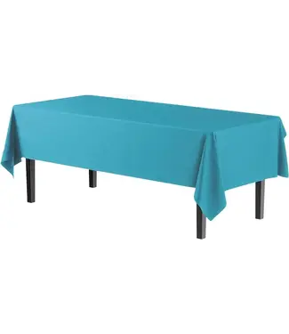 CROWN DISPLAY 54inX108in TABLE COVER TURQUOISE