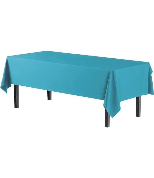 CROWN DISPLAY 54inX108in TABLE COVER TURQUOISE
