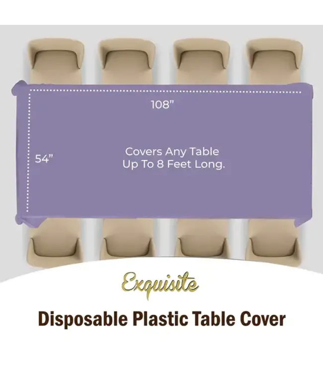 EXQUISITE 54inX108in Lavender Table Cover