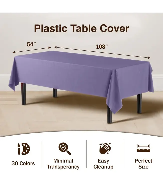 EXQUISITE 54inX108in Lavender Table Cover